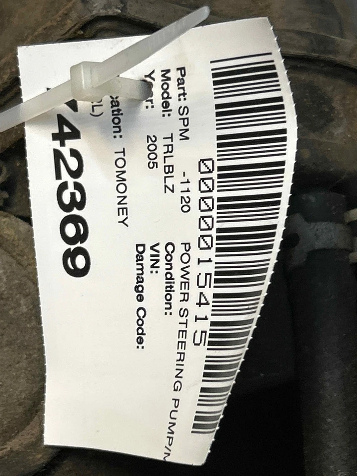Fits 2002-2005 Chevrolet Trailblazer, 4.2L Power Steering Pump, OEM:15123650CR Foto 4 de 4