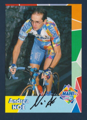 CYCLING cycling card ANDREA NOE team MAPEI Quick step Signed