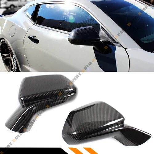 FOR 16-2024 CHEVY CAMARO LT SS RS ZL1 CARBON FIBER ADD-ON SIDE VIEW MIRROR COVER