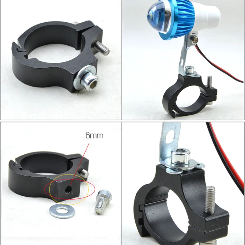 Abrazadera de horquilla de motocicleta 21 mm-35 mm Soporte de montaje de señal de giro Soporte de aleación Foto 3 de 4