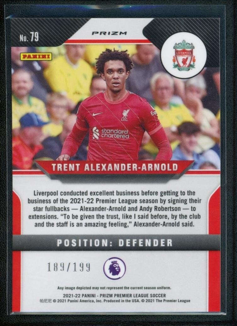 2021-22 TRENT ALEXANDER ARNOLD 189/199PANINI PRIZM PREMIER