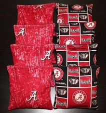 University of ALABAMA CRIMSON TIDE 8 CORNHOLE BEAN BAGS All Weather Resin Filled
