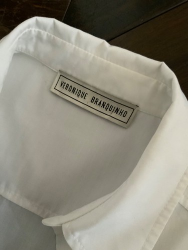 Woman’s Veronique Branquinho white gaufre pleated summer dress size 40 - Picture 4 of 11