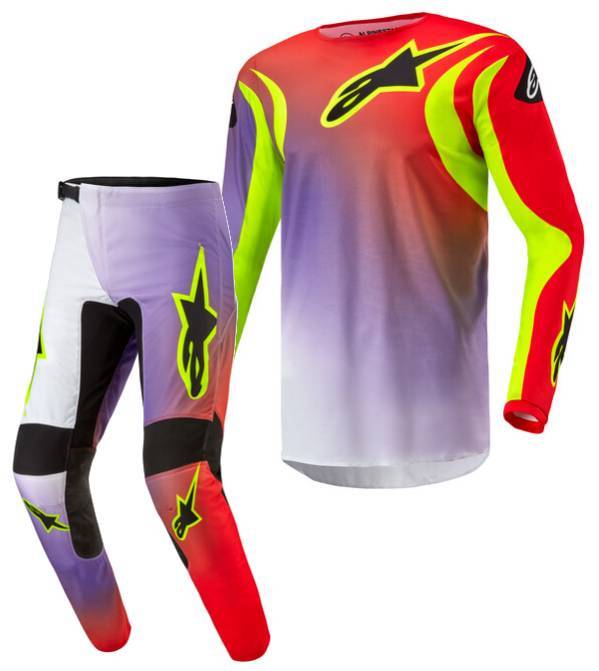 NEW ALPINESTARS 2024 FLUID LUCENT RACE KIT SUIT WHITE RED YELLOW