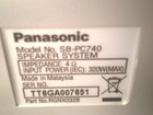Panasonic SB-PC740 Center Channel W/ 2 Satellite Bookshelf Speakers SB-FS741 — photo 7