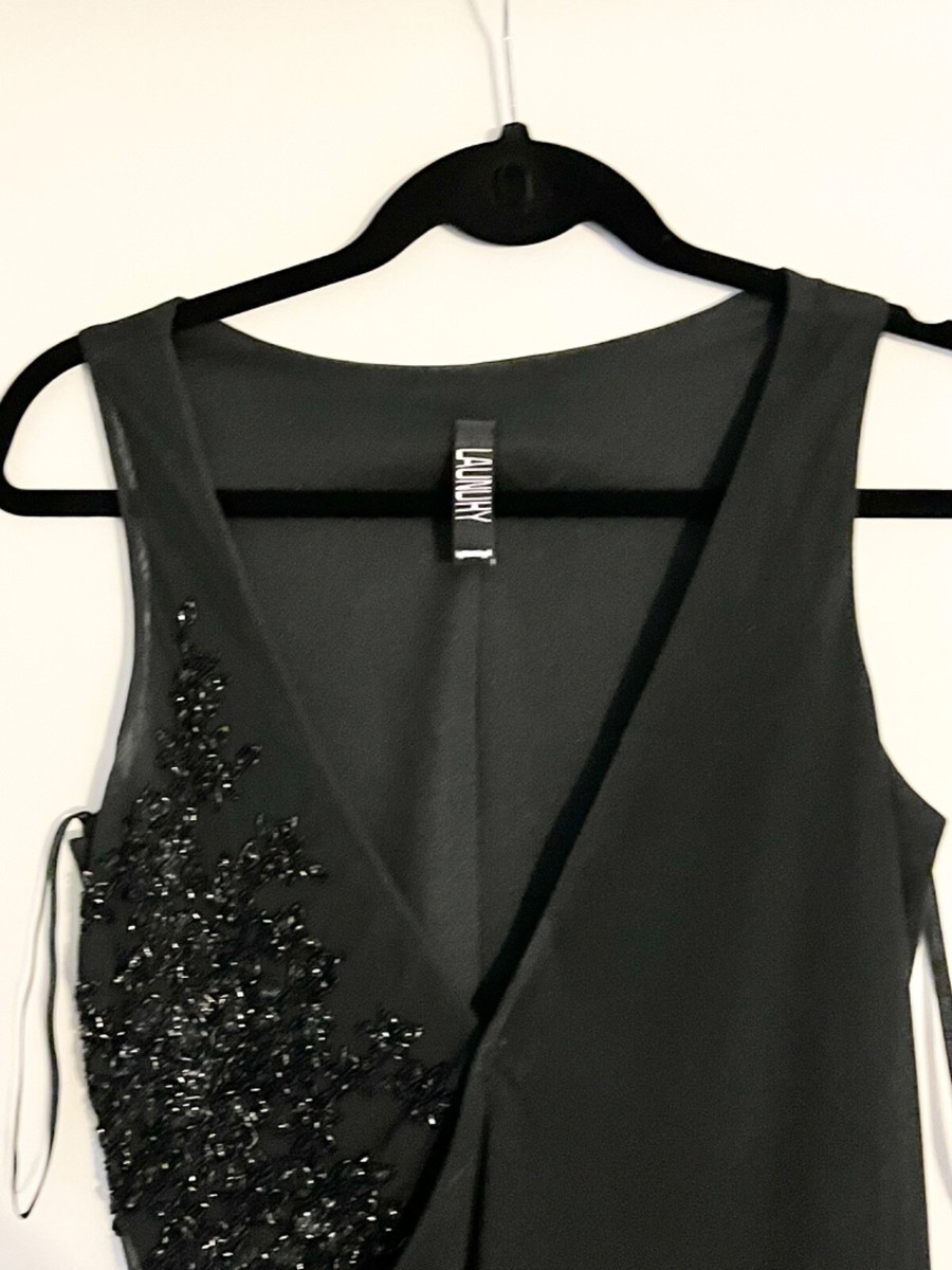 Ladies Black Dress by Laundry Shelli Segall Size 6 View 6