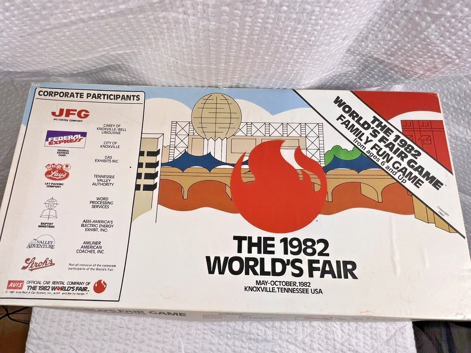 Juego de mesa Knoxville World's Fair 1982 de colección raro difícil de encontrar completo Foto 2 de 4