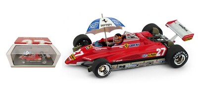 Brumm Ferrari 126 C2 Brazil GP 1982 ''On Grid/Umbrella'' - Gilles Villeneuve 1/43