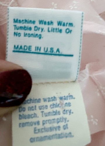 VINTAGE JC PENNY TODDLE TIME Girls Light Pink Floral Lace Dress Sz 1 .5 18m USA - Picture 8 of 10