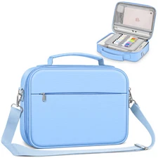 FINPAC Large Bible Cover with Shoulder Strap Protective Cover with Pen Slots