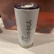 Chick-fil-A 20oz Tumbler Limited Edition White And Silver New Never Used