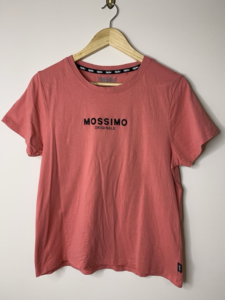 Mossimo T-Shirt Pink Size 14 Logo Womens Tee Graphic Originals