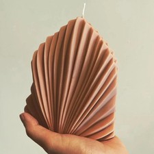 DIY Geometric Scallop Silicone Candle Mold Leaf Scented Resin Soap Wax