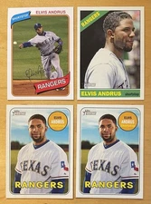 Elvis Andrus Lot Of 4 Mixed Topps Brands Texas Rangers Mint