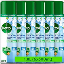 Dettol All In One Disinfectant Spray Linen 300ml (Pack of 6)