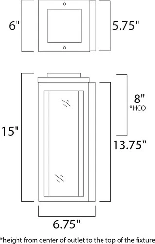Maxim Salon 15" High Black LED Outdoor Wall Light 56C63 - Picture 5 of 5