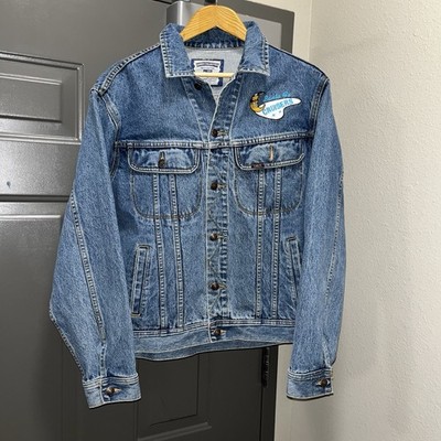 Vintage Lee Rider Denim Jacket With Embroidered Logo  Santa Fe Riders  Size M