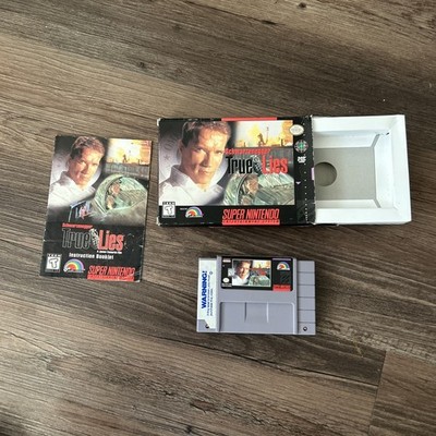True Lies (Super Nintendo SNES, 1995) Game, Box + Manual CIB