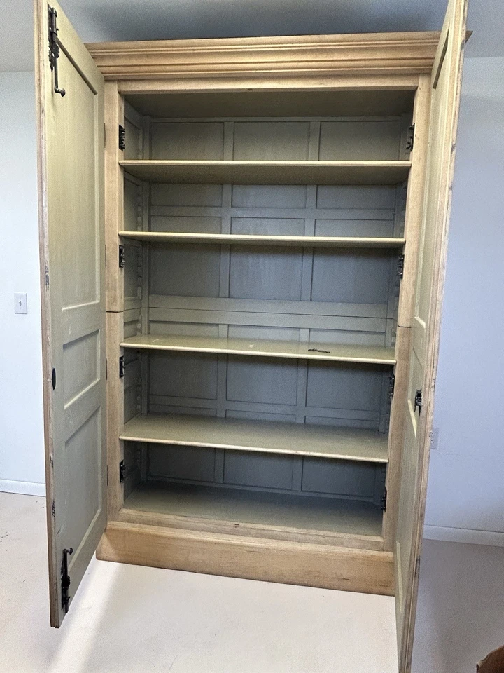 MOVING! Restoration Hardware Double Door Oak Cabinet Four Shelves Retail 5k - Image 4 of 4