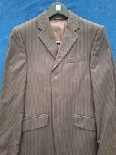 38R Banana Republic Brown Striped 3-Button Suit Jacket