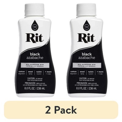 (2 Pack) Rit All Purpose Liquid Dye Black 8 fl oz - Premium Quality