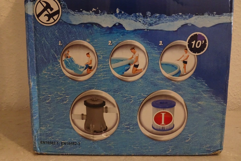 Bestway FastSet Pool Set + Filterpumpe 366x76cm Quick Schwimmbad Gartenpool NEU! - Bild 4 von 4