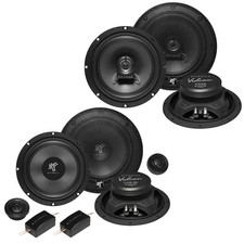 HIFONICS 16,5cm Front/Heck Auto Lautsprecher Komplett-SET für PEUGEOT (#258)