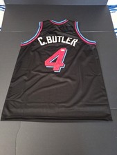 CARON BUTLER SIGNED AUTOGRAPHED MIAMI HEAT BLACK CUSTOM Xl JERSEY BECKETT-COA