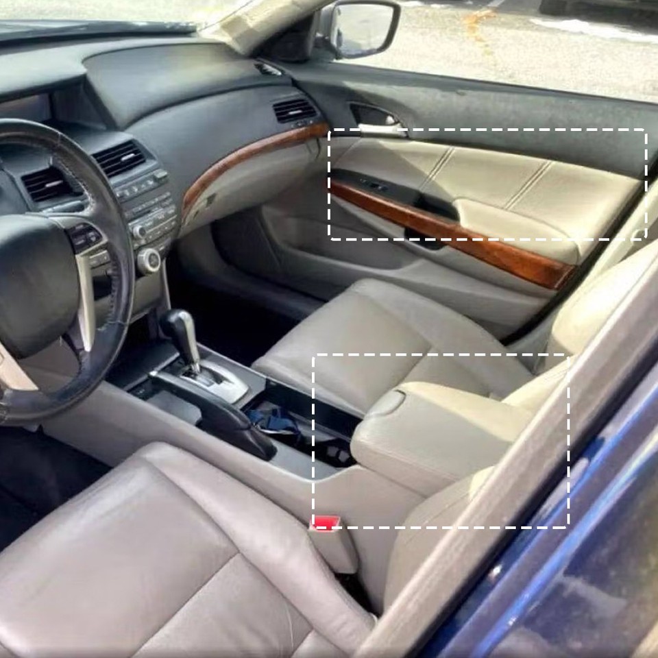 Heit Gloss Black Side Door Handle Cover Trim – 4-Piece Set – Fits Honda Accord Sedan 2008-2012