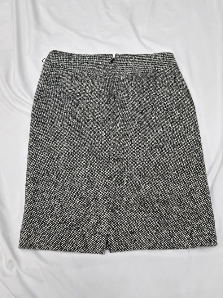 Vintage J Crew Skirt Womens Size 2 Gray Wool Blend Fully lined Academia Y2K USA - Image 2 of 4