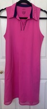 X GOTTEX HOT PINK ärmelloses Golf- & Tenniskleid Gr. S marine Paspelierung, Reißverschlusstaschen