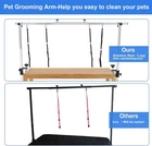 Stainless Steel H-Sharp Dog Grooming Arm with Clamps Adjustable Height Width