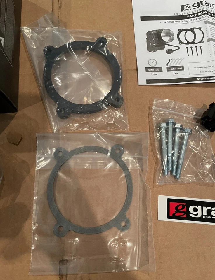 Cuerpo del acelerador C&L Grams Performance DBW 90 mm para Ford Mustang GT 11-14 5,0 Foto 4 de 4