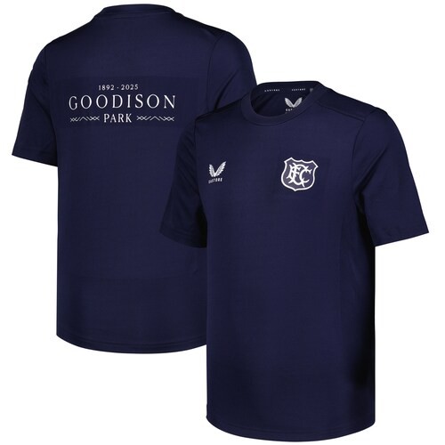 Everton Castore Football T-Shirt Youth Navy