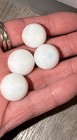 Lot of 4 Translucent White Christensen Agate Moon Marbles  22mm Vintage Shooters — photo 1