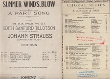 Folk and Christmas Songs SATB Piano Sheet Music Lot of 8