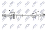 NTY NPW-RE-234 Antriebswelle Vorne Links FüR Renault