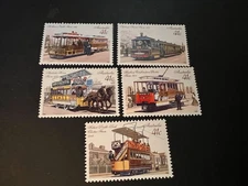 1989 Historic Trams Complete set of 5 MNH Scott # 1154-1158 *combine shipping*