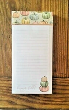 Punch Studio Pumpkins Magnetic Note Pad "Happy Fall" 125 sheets