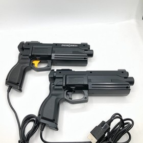 Sega Saturn Gun Controller Virtua Cop HSS-0152 HSS-0122 set Box CRT TV Tested