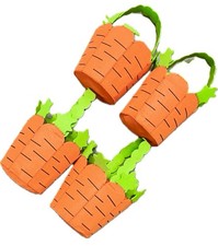 Easter Baskets Set Of 4 Carrot Baskets Perfect For Easter Celebrations New