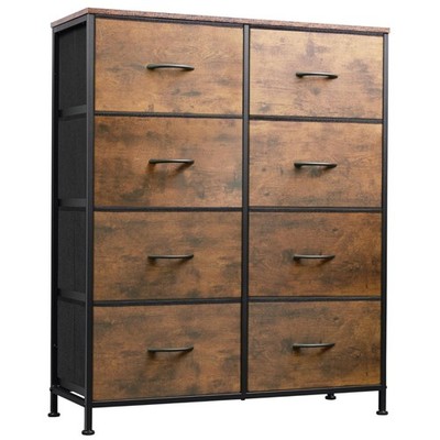 Durable 8-Drawer Fabric Storage Dresser - Freestanding Organizer for Living Room
