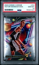 2023 TOPPS COSMIC CHROME #151 VICTOR WEMBANYAMA ROOKIE RC PSA 10