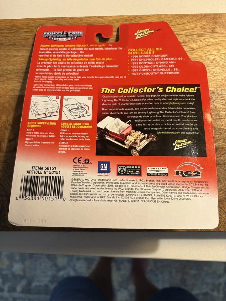 Johnny Lightning 1966 Dodge Charger 1:64 Scale Muscle Car NIB VG++ - Image 3 of 3