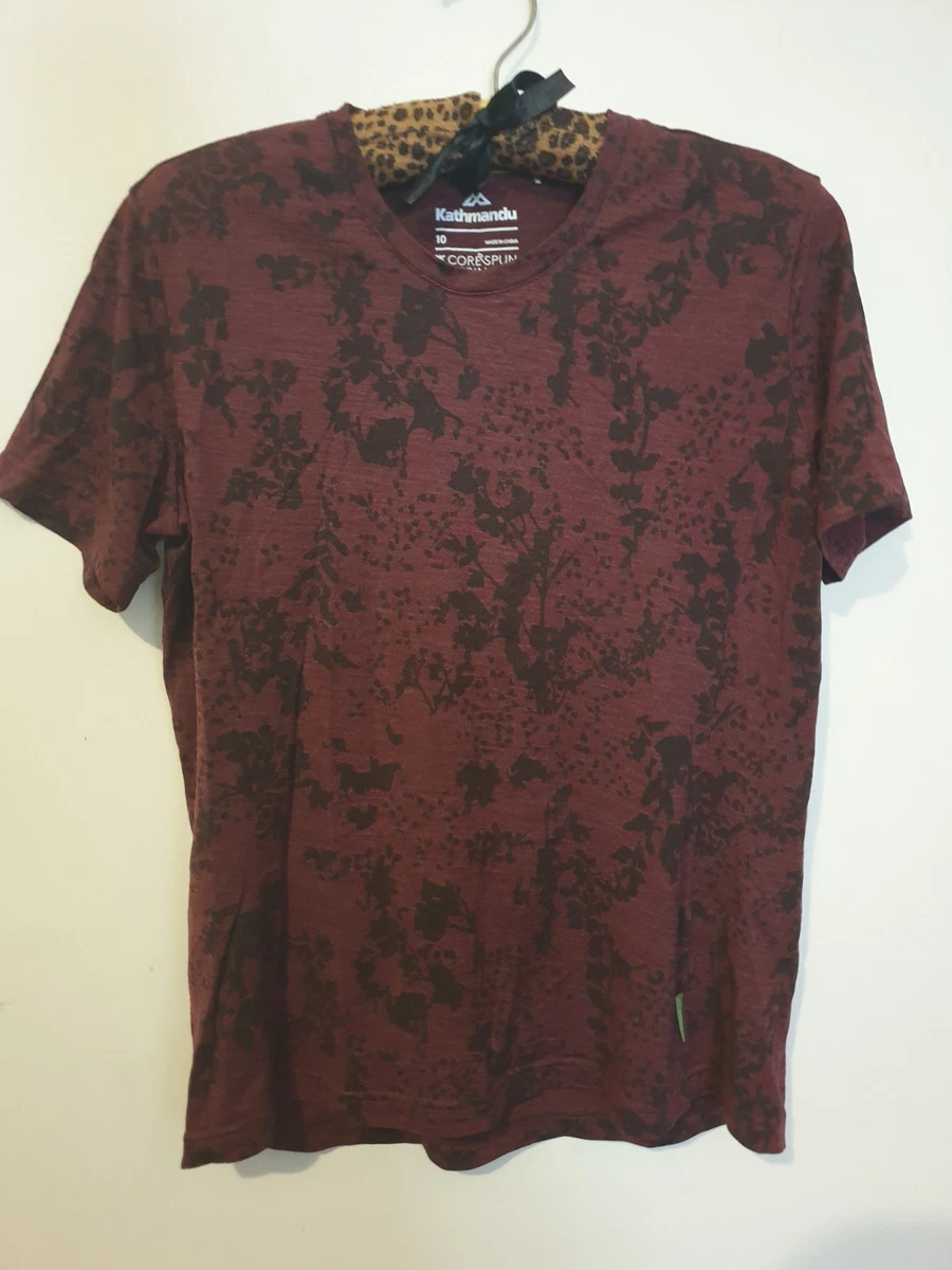Kathmandu Core Spun Merino Wool Women's Print T-Shirt - 6, 8