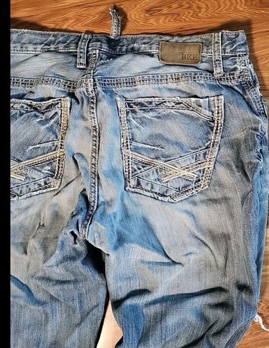 BKE Derek Straight Jeans Heavily Distressed 36x26 Ripped Mens 36R Frayed Grunge - Bild 10 von 12