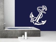 Anchor Wall Decal Vinyl Sticker Decals Sea Ocean Nautical Bathroom Decor NS578
