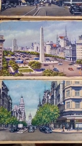 Interesantes 4 acuarelas Ciudad de Buenos Aires diferentes lugares icónicos envío gratuito - Vídeo 1 de 1
