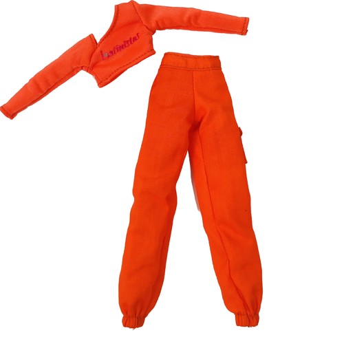 Latinistas Fashion Doll Outfit Bright Matching Jogger Pants Crop Top Fits Barbie - Picture 2 of 3