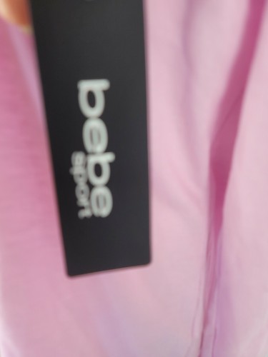 Bebe Sport pink multicolor logo Hoodie Pullover BB2357B size M - Picture 8 of 9